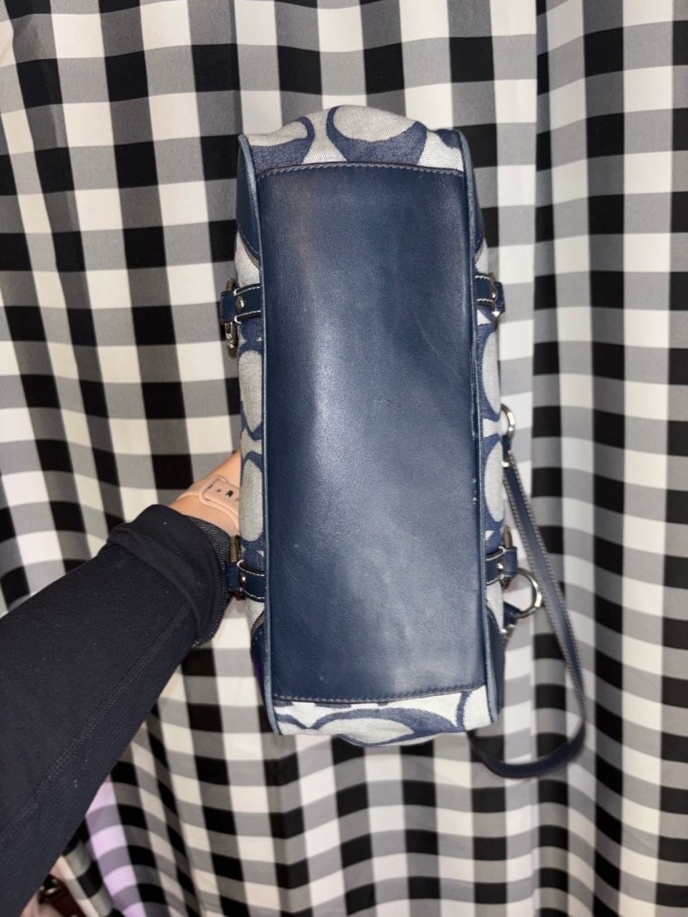 Coach Optic Blue Signature Jacquard Tote 2011 - Picture 5 of 7